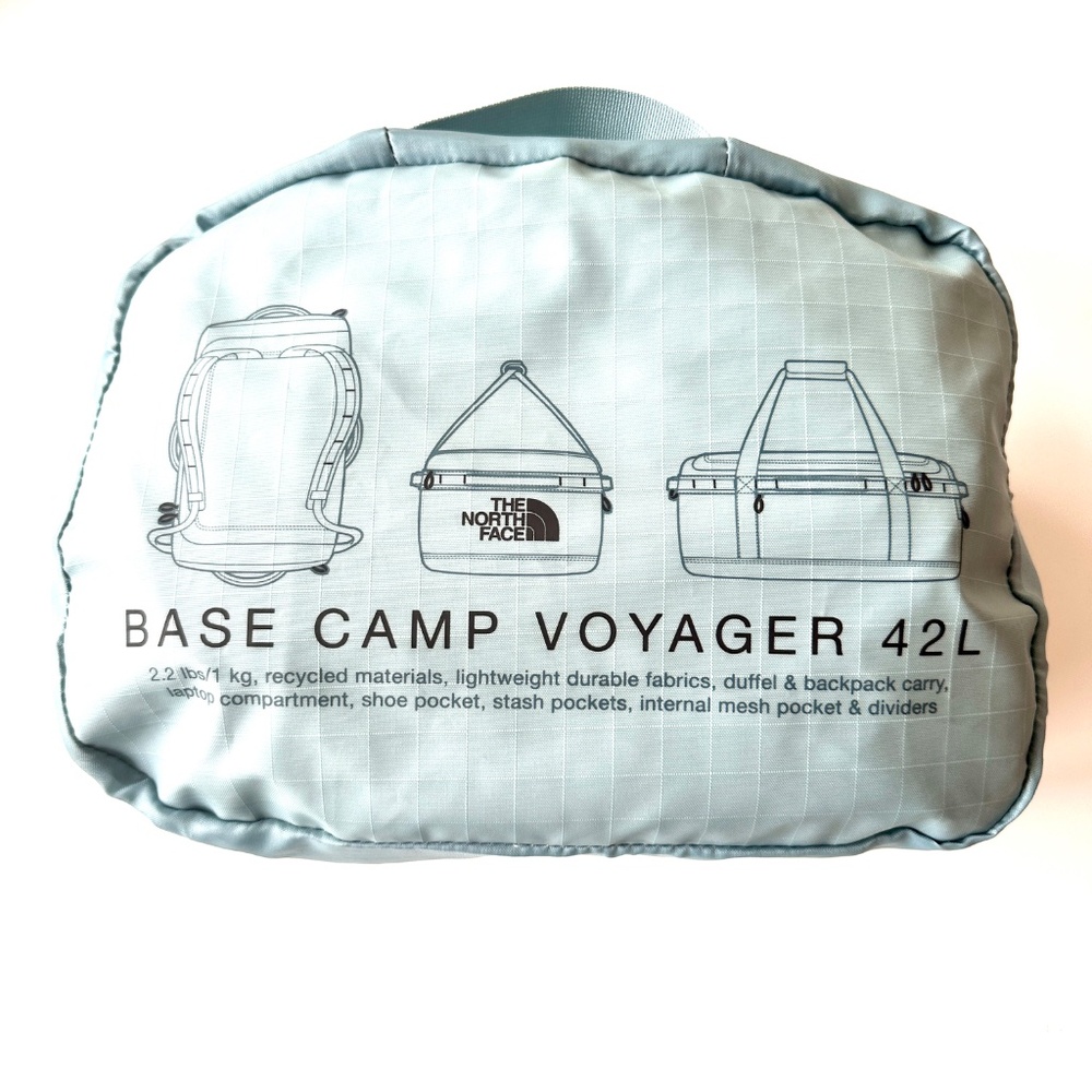 The North Face Base Camp Voyager Duffel 42L Tourmaline Blue/Aviator Navy - Picture 5 of 6